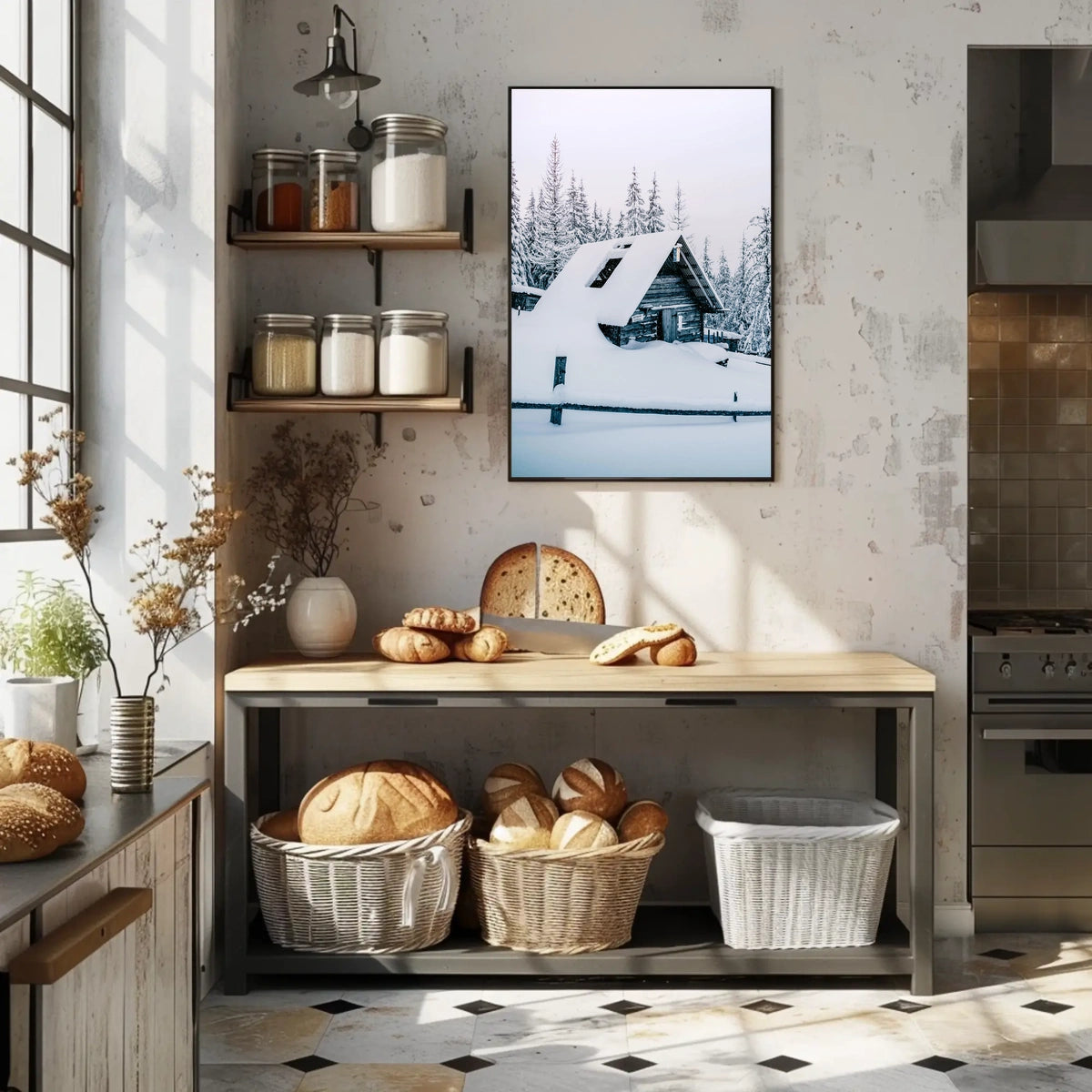 Winter Cabin In The Woods Poster