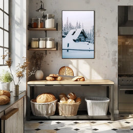 Winter Cabin In The Woods Poster