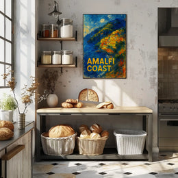Amalfi Coast Impression Poster Wall Art 18x24 Fine Art