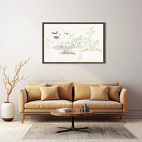 Serene Waterfowl Scene: Vintage Nature Animal Poster