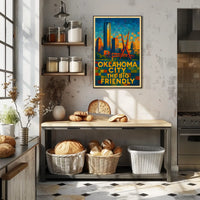 Oklahoma City The Big Friendly Poster Cityscape Wall Art