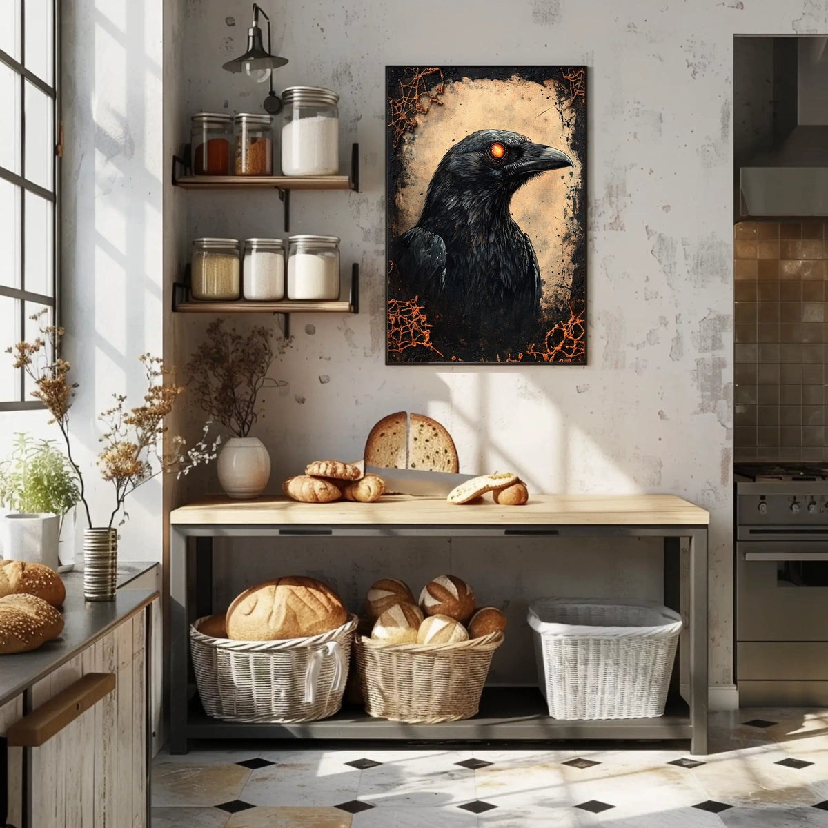 Mystical Raven Adventure Artistic Animal Poster