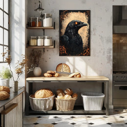 Mystical Raven Adventure Artistic Animal Poster