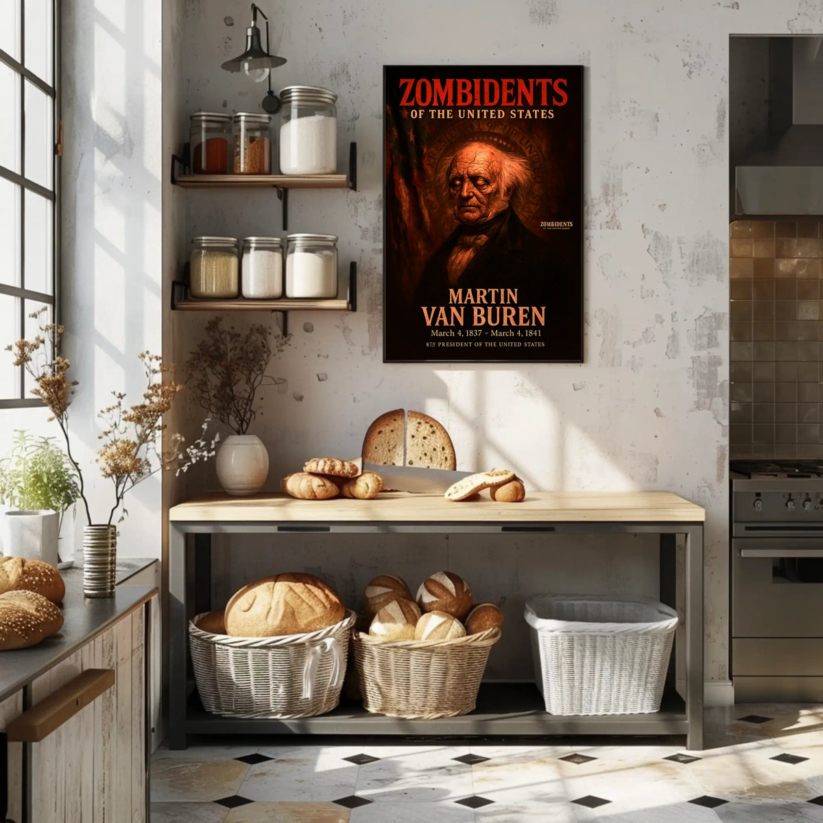 Martin Van Buren 8th President of the United States Zombidents Poster Series