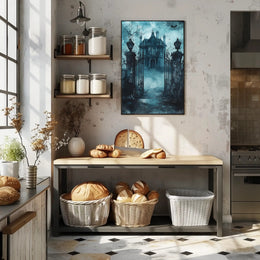 Haunted Manor At Dusk Poster