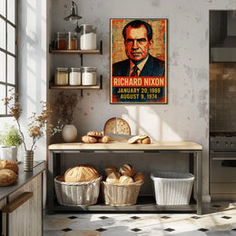 Richard Nixon 37th President of the United States Street Art Mashup Poster