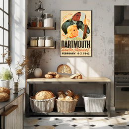 Dartmouth 1942 Vintage Winter Carnival Sports Poster PosterGoat