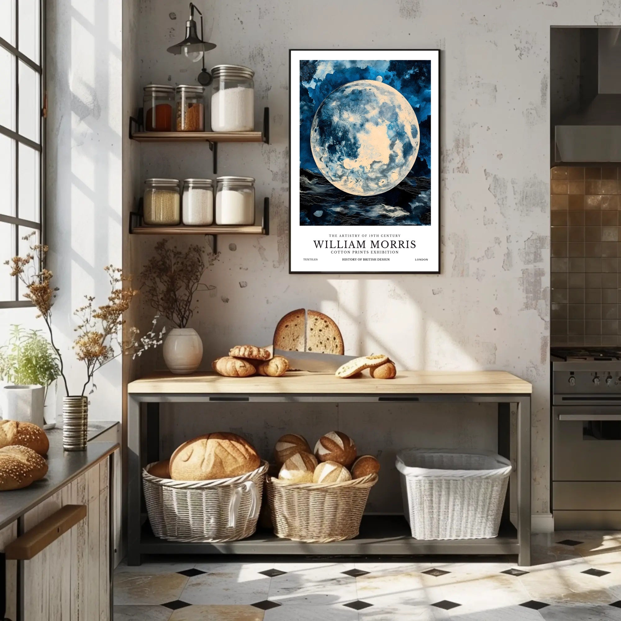 William Morris Cotton Prints Exhibition Poster