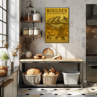 Boulder Rocky Mountain Sparkle Poster