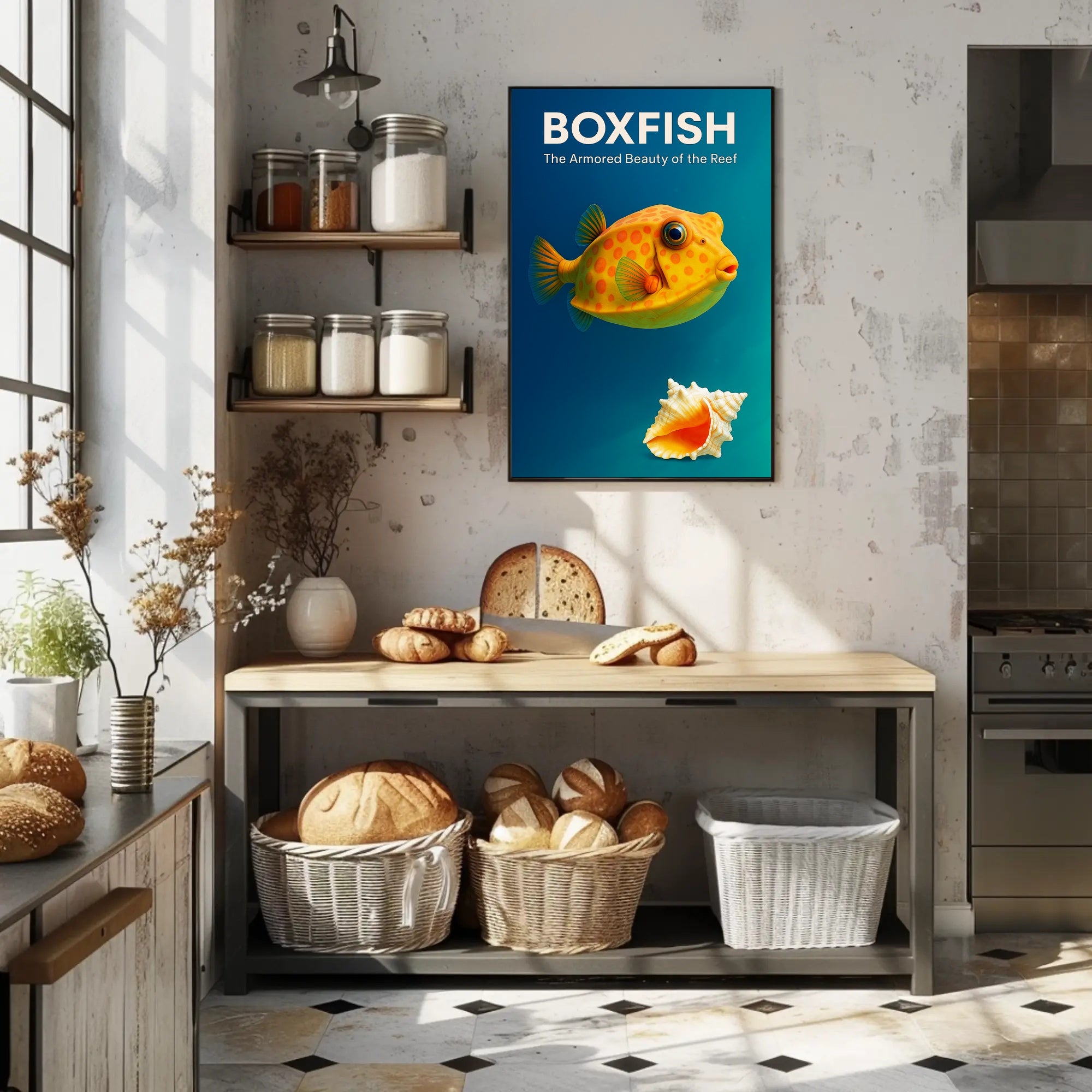 Boxfish The Armored Beauty of the Reef Poster PosterGoat