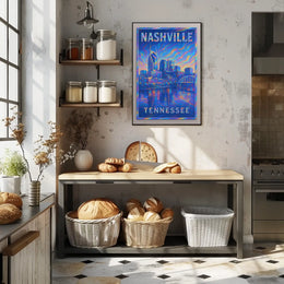 Nashville Skyline Art Poster