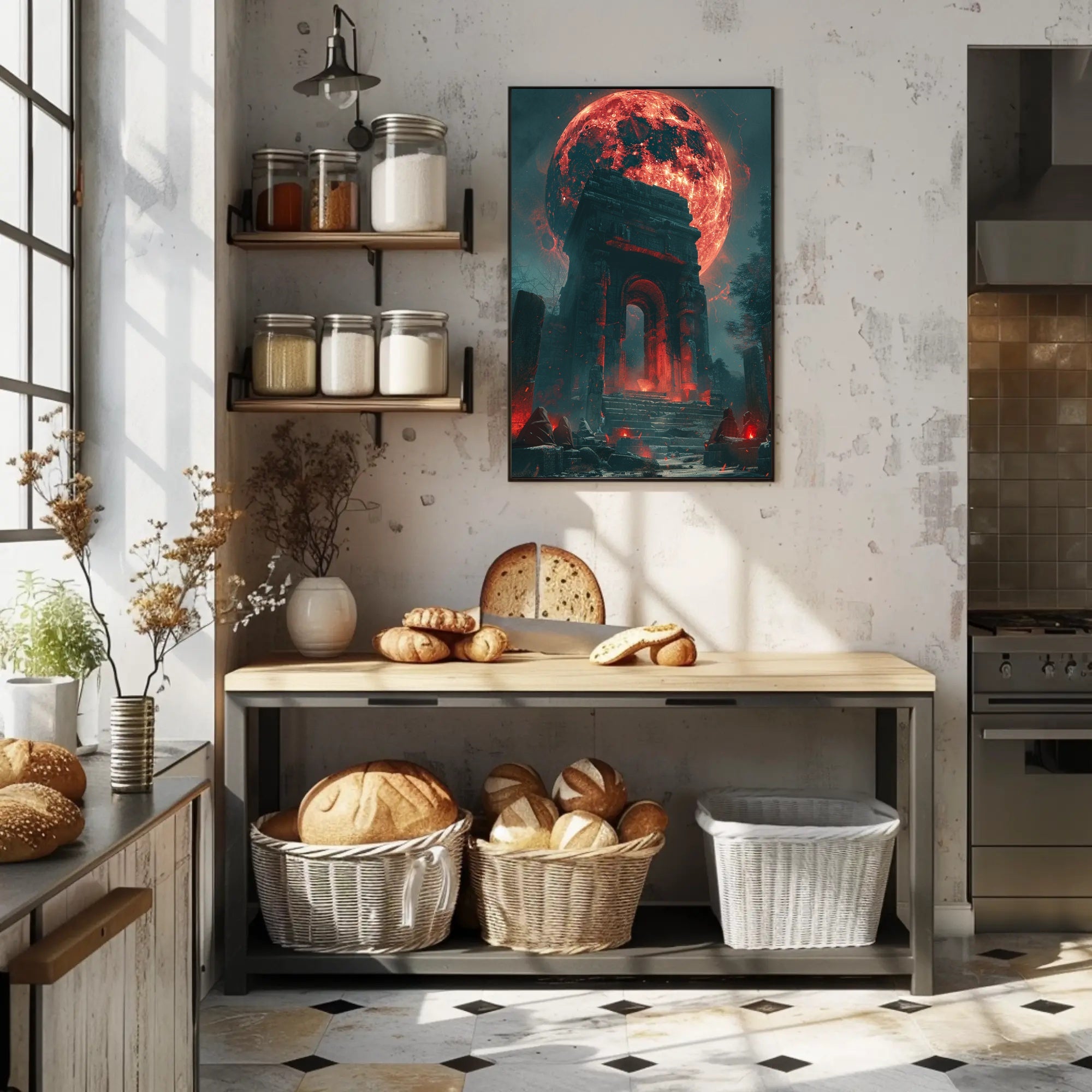 Mystical Moonlit Archway Fantasy or Mythology Poster PosterGoat