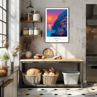 Amalfi Coast Sunset: Dreamy Travel Poster