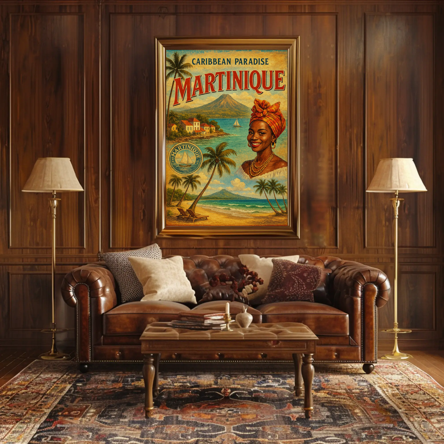 Martinique Caribbean Paradise Island Retreat Travel Poster