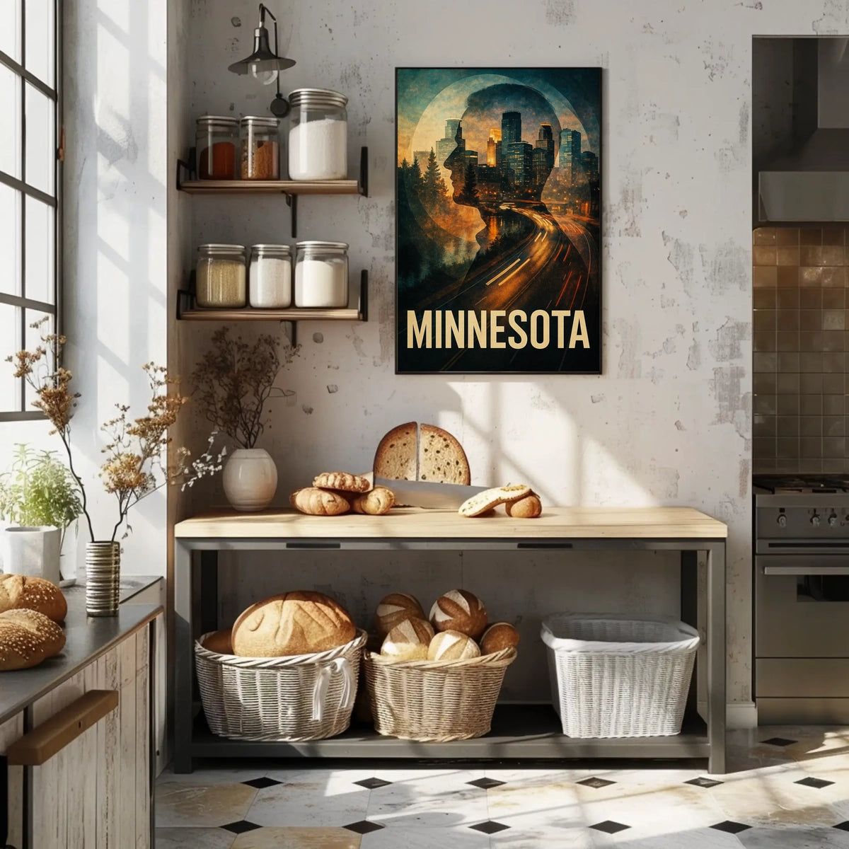 Minnesota Silhouette Poster