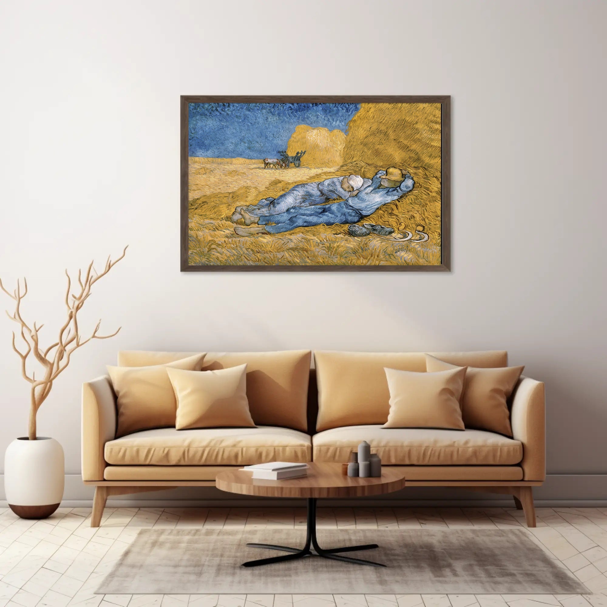 Midday Rest in a Wheat Field Poster