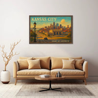 Kansas City Heart of America Travel Poster