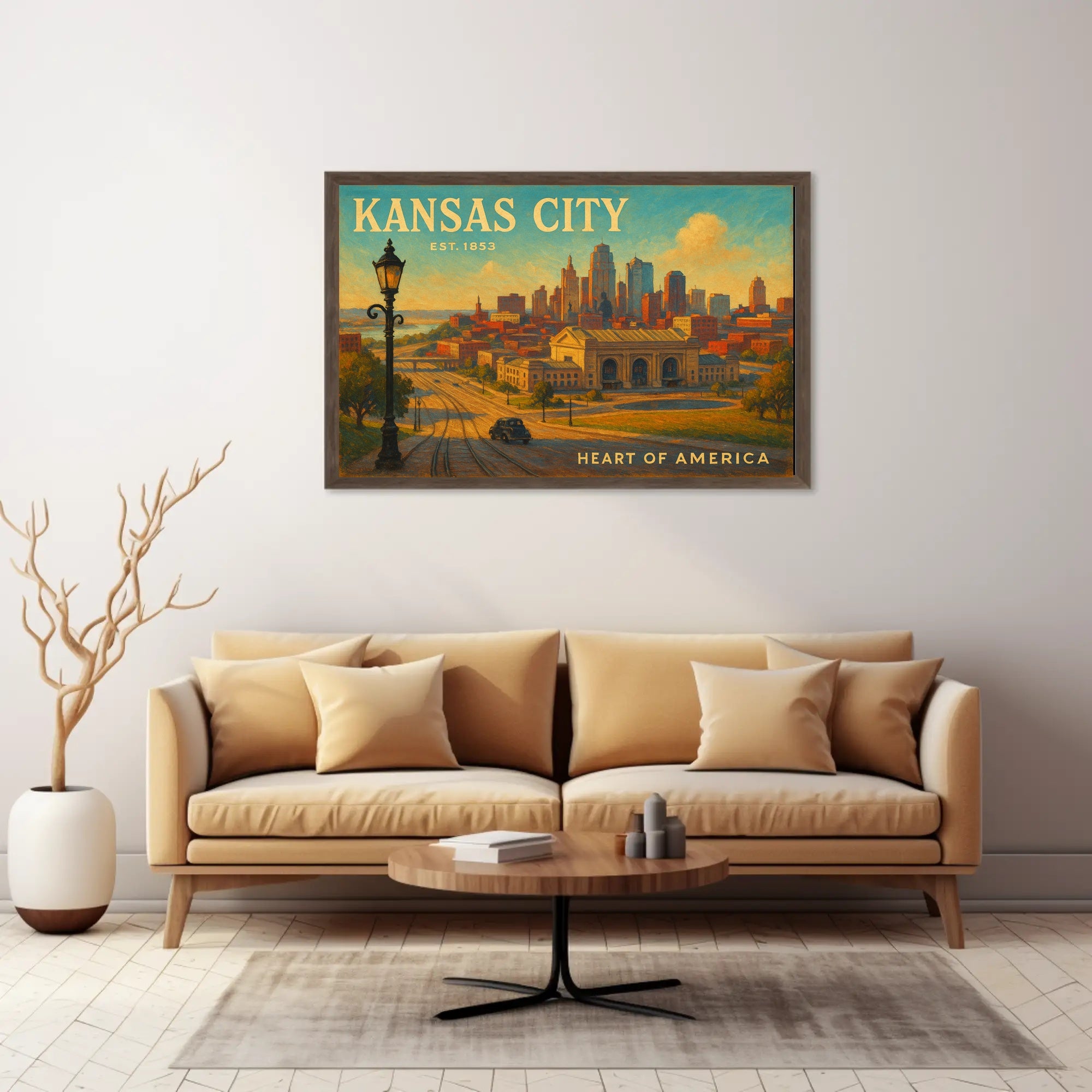 Kansas City Heart of America Travel Poster