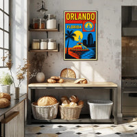 Orlando, Florida Vibrant Cityscape Poster PosterGoat