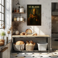 Saint Blaise Religious Art Masterpiece Cultural or Heritage Poster PosterGoat