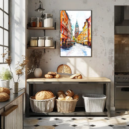 Poland Krakow Old Town and St Marys Basilica Poster