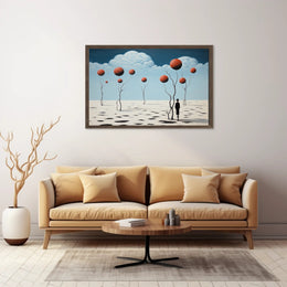 Surreal Trees in Desert Futuristic Sci-Fi Poster