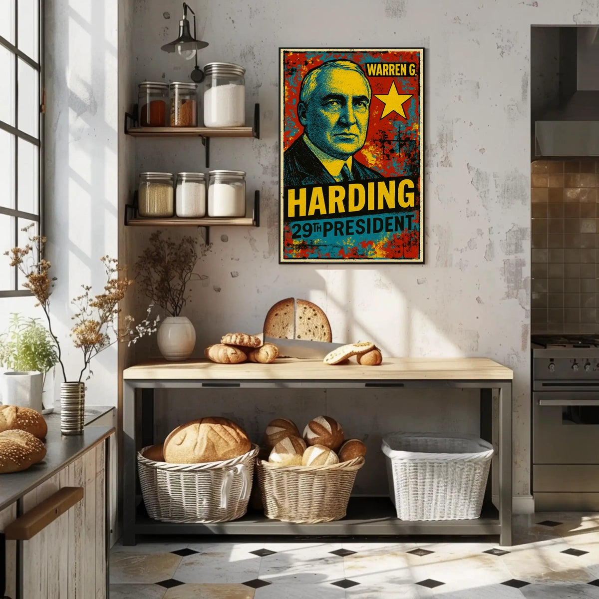 Warren G. Harding 29th President of the United States Graffiti Pop Art Poster