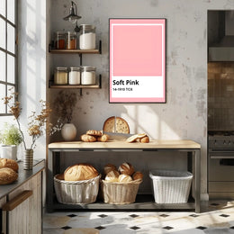 Soft Pink Minimalistic Design Abstract or Artistic Poster PosterGoat