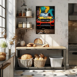 Vibrant Automotive Art Poster PosterGoat