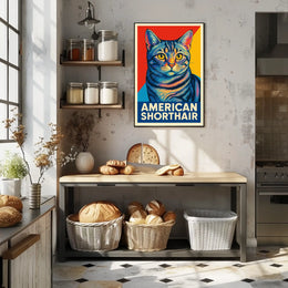 American Shorthair A Vibrant Tribute Poster