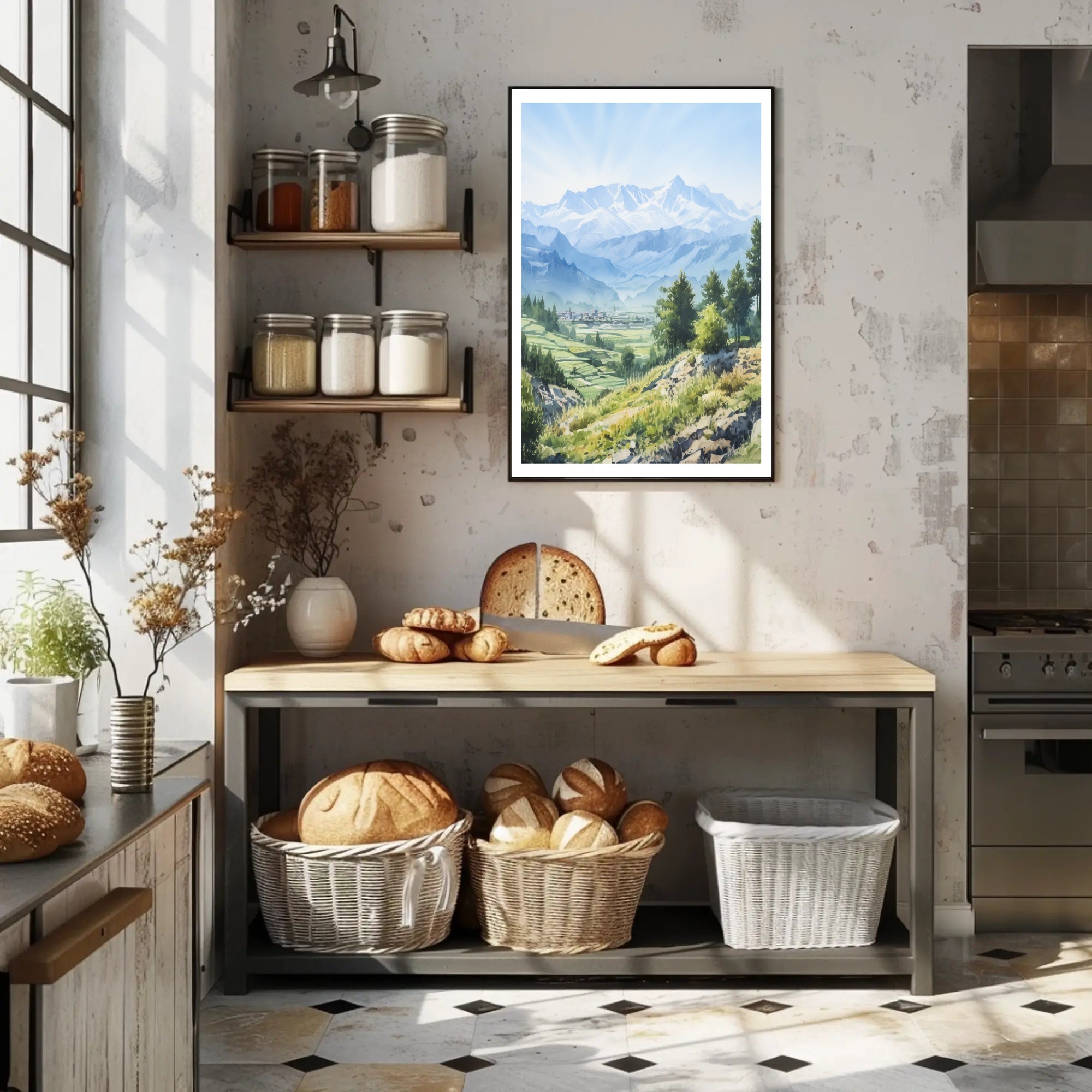 Majestic Mountain Landscape Poster PosterGoat
