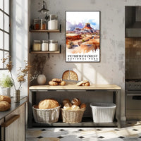Petrified Forest Watercolor Wall Art Poster