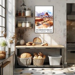 Petrified Forest Watercolor Wall Art Poster