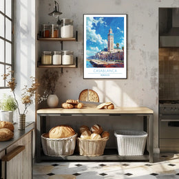 Casablanca's Iconic Architecture Poster