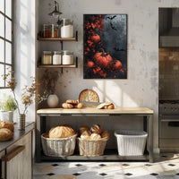 Hauntingly Eerie Halloween Autumn Landscape Poster