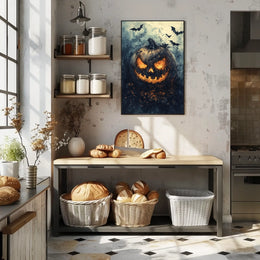 Halloween Mischief Artwork Featuring Jack-o'-Lantern Cultural Poster