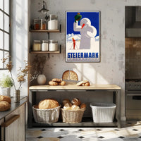 Steiermark Winter Wonderland Vintage Travel Poster PosterGoat