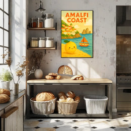 Amalfi Coast Adventure Poster Wall Art Decor Living Room