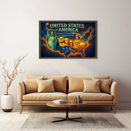 United States Travel Poster: Land of Freedom