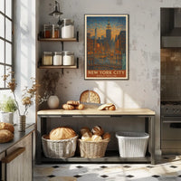 New York City Mosaic Realism Poster