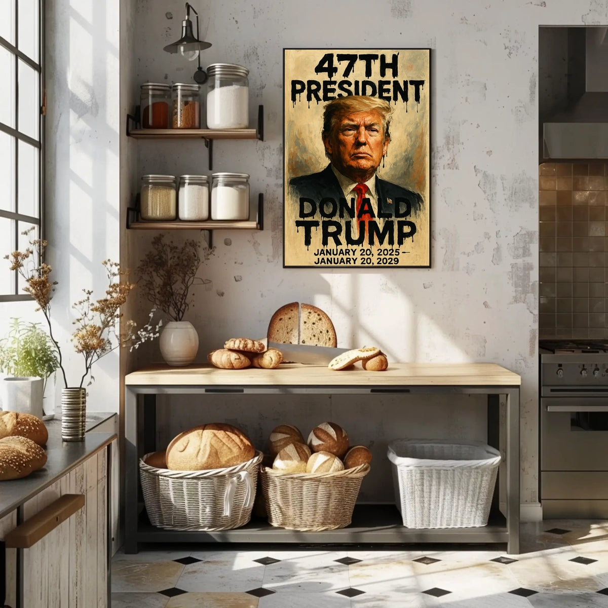 Trump Visionary Patriotic Leadership Cinematic Poster