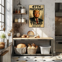 Trump Visionary Patriotic Leadership Cinematic Poster