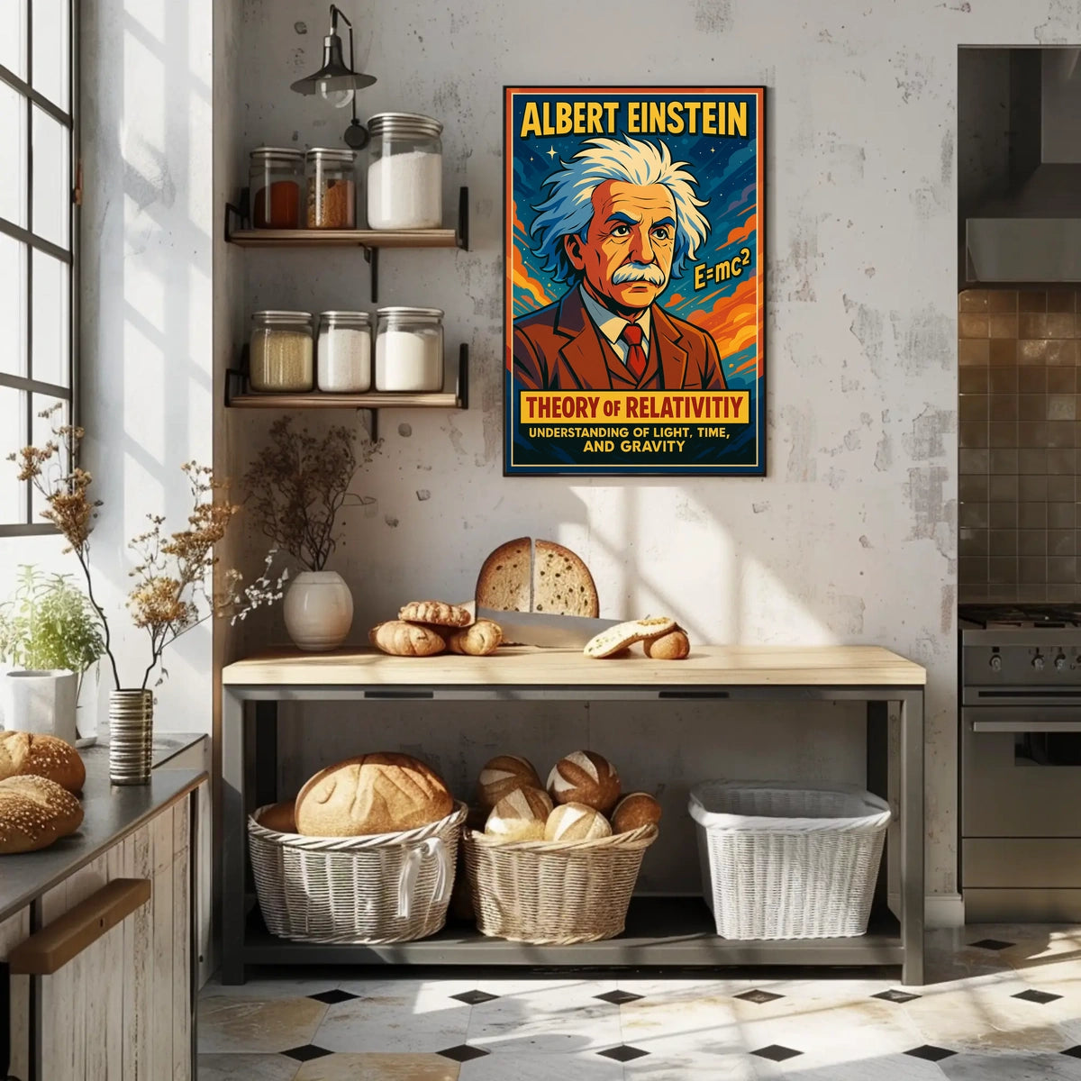 Albert Einstein Relativity Theory Cosmic Scenic Science Lovers Modern Decor Wall Art Poster