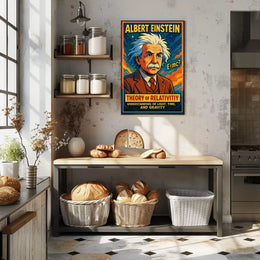Albert Einstein Relativity Theory Cosmic Scenic Science Lovers Modern Decor Wall Art Poster