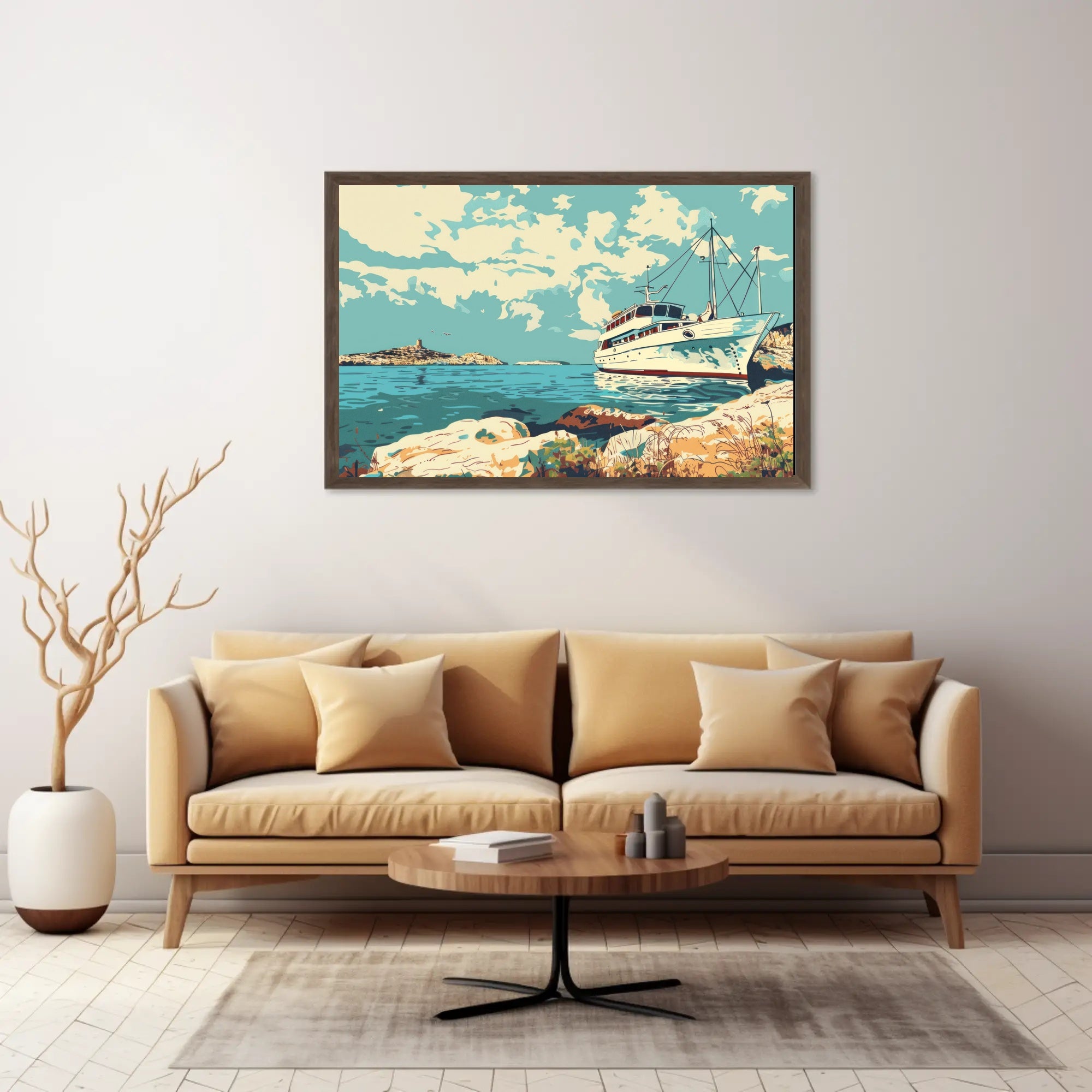 Serene Coastal Escape Poster