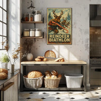 Reindeer Biathlon Poster