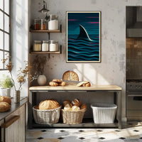Shark Fin At Dusk Poster