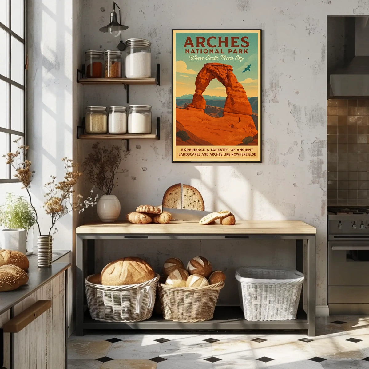 Arches National Park Where Earth Meets Poster