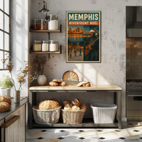 Memphis Riverfront Noël Poster