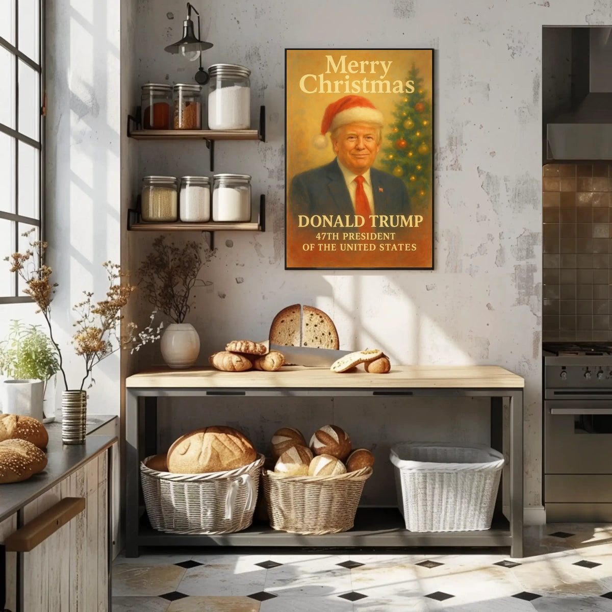 Donald Trump Merry Christmas Presidential Political Poster